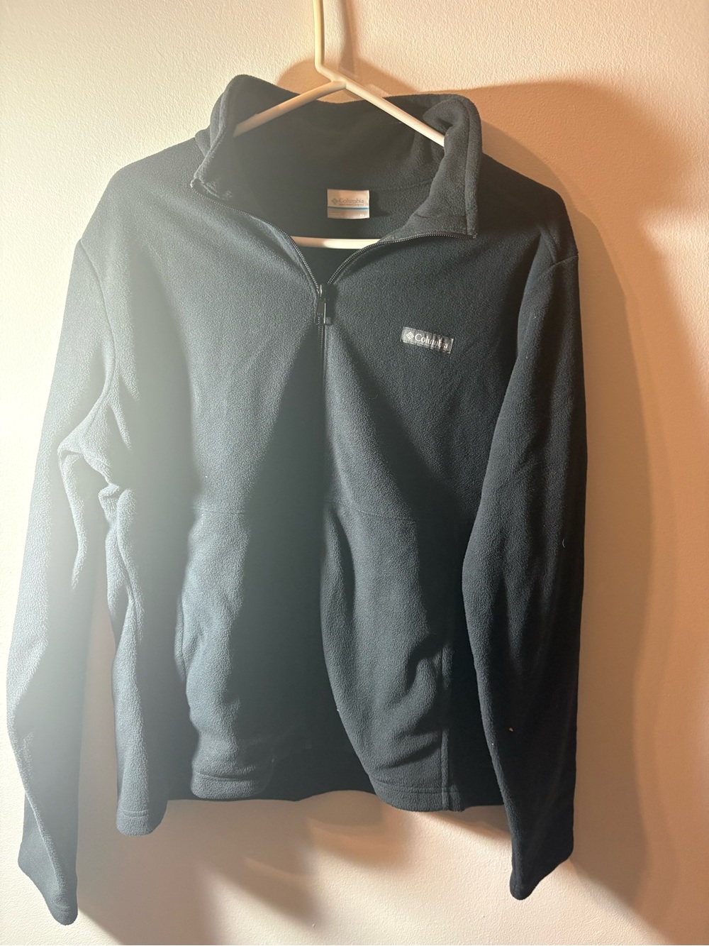 Columbia Womens XL Black Full Zip Fleece Jacket Zip Pockets Outdoor
